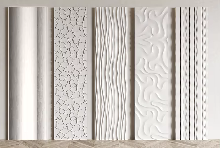 Modern wall panel 3d model