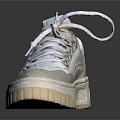 Light Colored Casual Sneakers With Thick Sole And Modern Design For Daily Wear