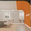 Public office area 3d model