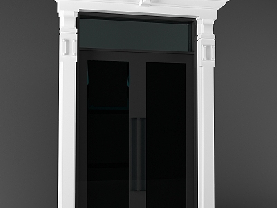 European Style Double Door American Style Villa Building Carved Exterior Wall Decorative Components Door Villa model