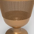 Golden Decorative Ornament Set With Woven Texture Vase For Home Decoration