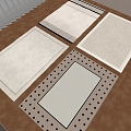 Cream wind carpet combination 3d model