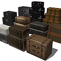 Vintage And Modern Trunks Collection Stacked With Various Colors And Designs