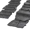 Gray Slate Stone Stairs With Natural Irregular Shape And Cracked Texture