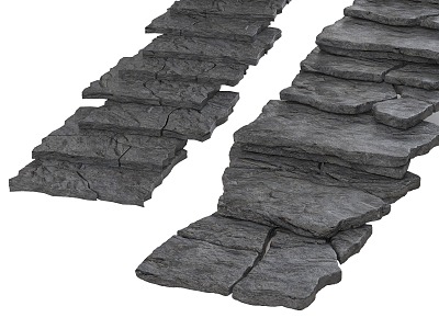 Steps Slab Paving Stone Landscape Pavement Stone Pavement Stone Steps 3d model