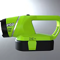 RYOBI ONE Plus Green Handheld Work Light With Ergonomic Handle And Battery Base 3d model