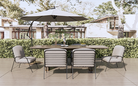 Modern outdoor tables and chairs 3d model