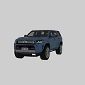 Blue Toyota SUV Modern Exterior Design With Two Angles View 3d model