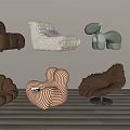 Modern single sofa 3d model