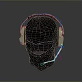 Professional Over Ear Headphones With White Ear Cups And Built In Microphone