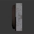 Dark Colored Metal Industrial Equipment With Square Frame And Circular Grid Design