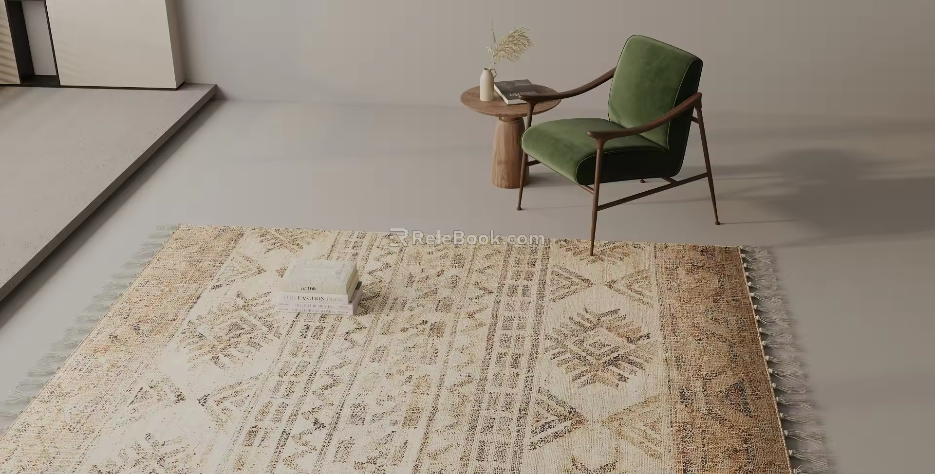 modern square carpet 3d model