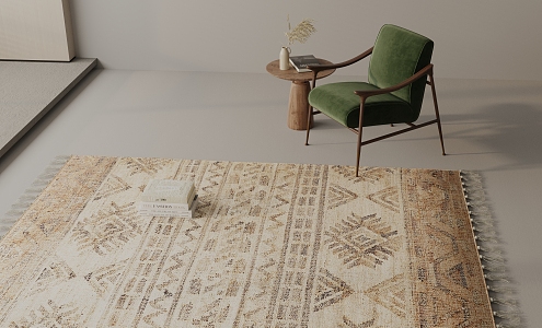 modern square carpet 3d model