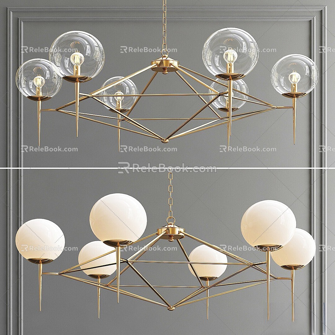 Chandelier world away from Roland transparent milk model