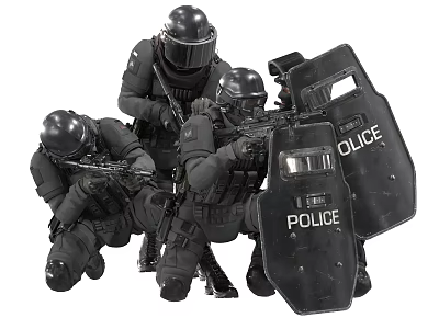 Special forces, police, soldiers, peacekeeping forces, special forces, special police, soldiers, explosion-proof police 3d model