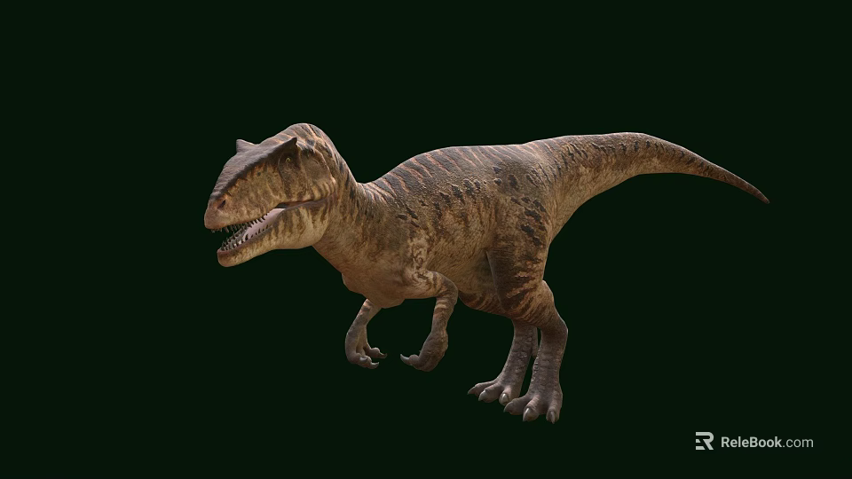 Realistic Tyrannosaurus Dinosaur Figure With Detailed Skin And Open Mouth 3d model 