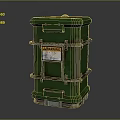 Durable Green Industrial Storage Equipment With Metal Frame And Warning Label