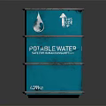 Portable Water Storage Tank With 10L Capacity And Blue Container Design