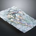 Natural Wood And Stone Slab With Textured Surface For Interior Decoration