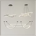 Contemporary Ring Design Chandeliers With LED Light Fixtures For Modern Interior Decor