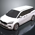 White Modern MPV With Sleek Body Sliding Doors And Silver Wheels For Family Use