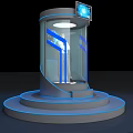 Science and technology sense device portal space capsule science fiction capsule 3d model