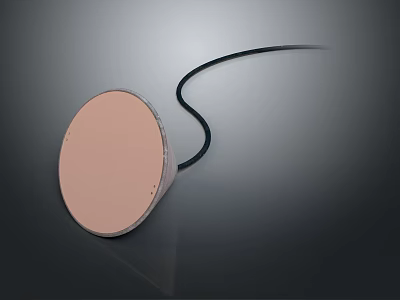 Modern Minimalist Floor Lamp With Round Base And Neutral Tone Design 3d model