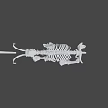 Prehistoric Game Film Character Elephant Skeleton Model With 3 Meters Height