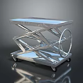Industrial Stainless Steel Mobile Lift Table With Wheels And Adjustable Structure