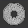 Fashion Apparel Decorative Metallic Circular Diamond Studded Accessory with Shiny Design