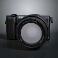 Sony Digital Camera With Black Body And Professional Detachable Lens Design