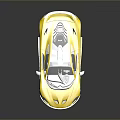 Yellow Sports Car With Sleek Aerodynamic Body And Reflective Shiny Exterior
