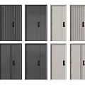 Modern Hinged Doors In Multiple Colors With Different Panel Designs For Cabinetry 3d model