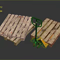 Wooden Pallets And Manual Hydraulic Pallet Jack Industrial Material Handling Equipment