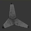 Heavy Duty Metal Triangular Pyramid With Textured Surface And Top Ring