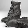 Stylish Leather Boots with Lace Up Design and Metal Rivets High Heel Fashion Footwear