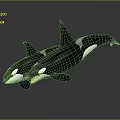 Dynamic Orca Whales Jumping In Water With Surface Reflection And Movement 3d model