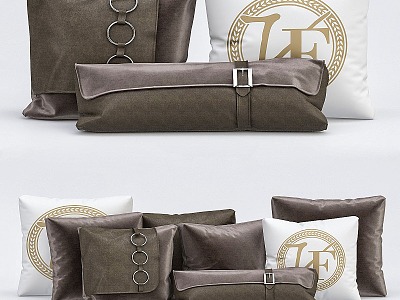 Modern Pillow Leather Pillow 3d model