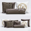 Modern Pillow Leather Pillow 3d model