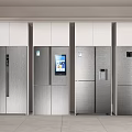 Modern Stainless Steel Refrigerators With Smart Display And Various Door Styles