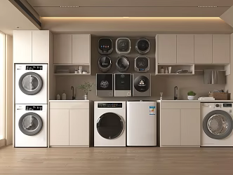 Modern washing machine cabinet washing machine 3d model