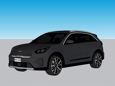 Black Kia SUV With Modern Design Sleek Exterior And Alloy Wheels 3d model