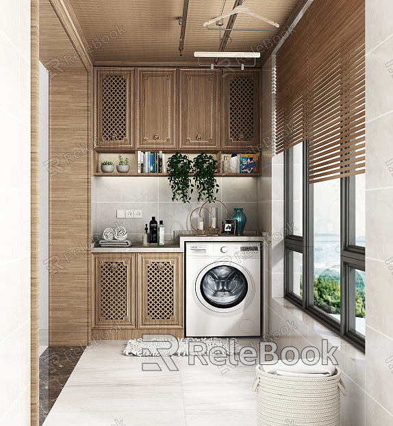 Southeast Asia Balcony Balcony Washing Machine Cabinet Combination model