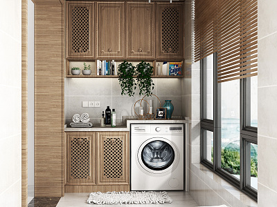 Southeast Asia Balcony Washing Machine Cabinet Combination model