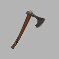 Viking Axe Tomahawk Axe Weapon Cold Weapon Ancient Weapon Giant Axe Game Equipment 3d model
