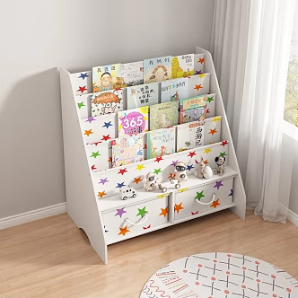 Children's Shelf Bookshelf Children's Book 3d model
