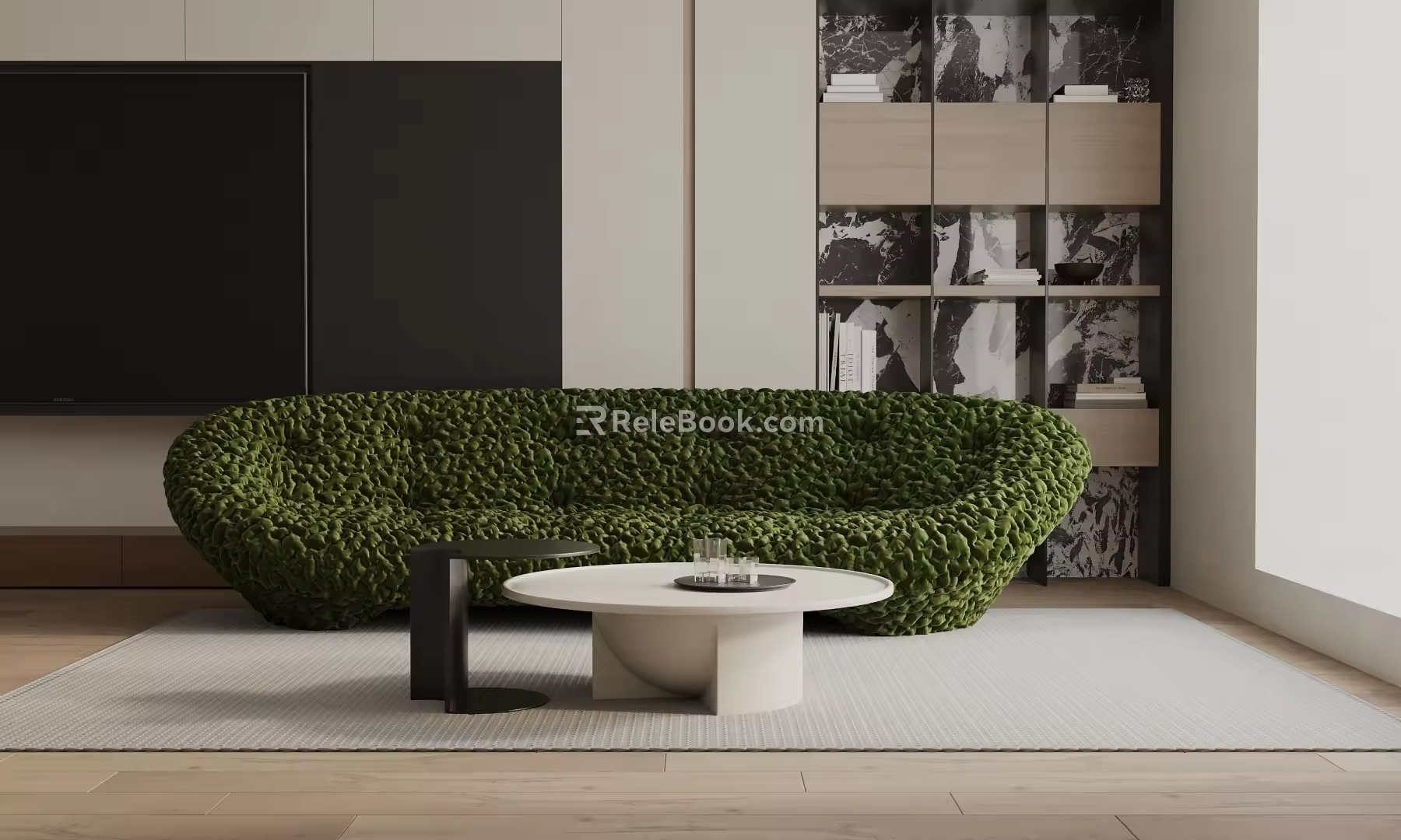 Three-seat sofa 3d model