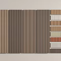 Vertical Striped Wall Panels In Various Colors With Sample Display For Interior Design