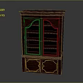 Dark Brown Wooden Bookcase With Glass Doors Cabinet Base And Multiple Shelves