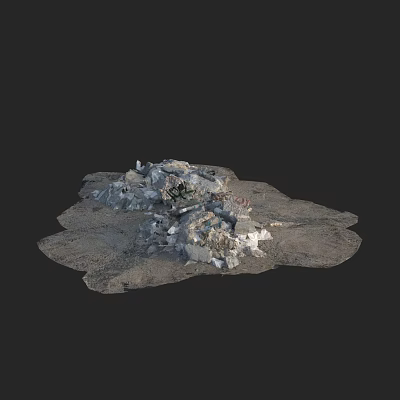 Construction Components Including Concrete Blocks And Debris For Building Projects 3d model